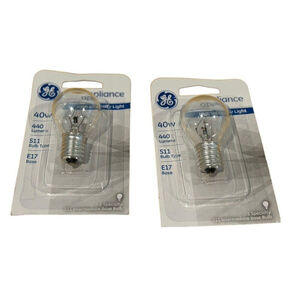 Lot Of 2 40w GE S11 HIGH INTENSITY BULB 90401 E17 base microwave oven 40S11N